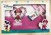 Carica l&#39;immagine nel visualizzatore di Gallery, Set lenzuola culla /carrozzina 3 pezzi Disney MINNIE 100% cotone
