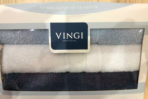 Set asciugamano bagno spugna Vingi/ azzurro